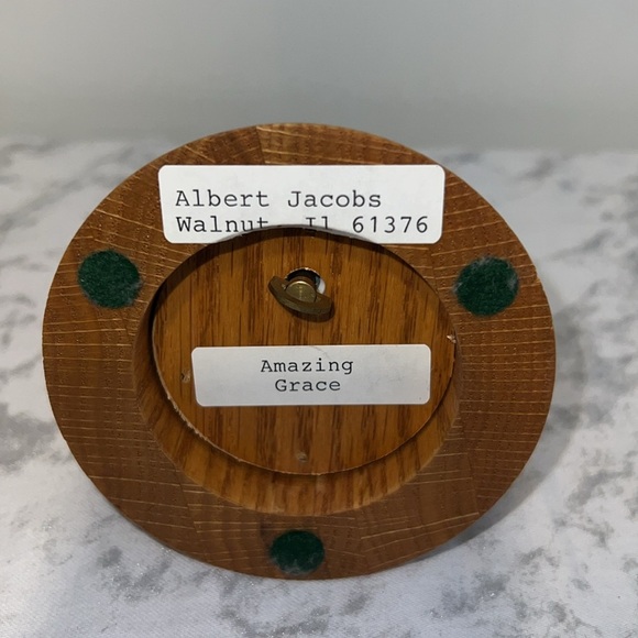 Vintage Albert Jacob’s Wooden Bell Music Box Amazing Grace - Picture 3 of 3